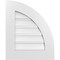 Ekena Millwork Quarter Round Top Right Surface Mount PVC Gable Vent w/ 3-1/2"W x 1"P Standard Frame, 18"W x 22"H GVPQR18X2201SF - alternate 1